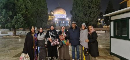 مؤسسة سيدة الأرض تختتم مؤتمر (القدس بوصلة الأحرار) بزيارة الفنانين والشخصيات العربية والدولية الى القدس